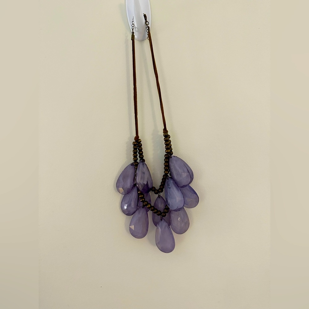 19 inch purple layered Boho necklace